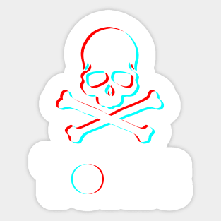 Toxic skull (white) Sticker